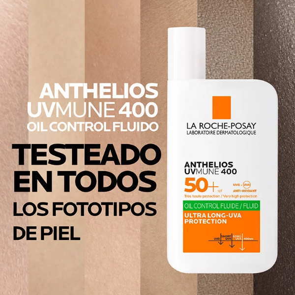 La Roche Posay Anthelios Protector Solar Fluido Oil Control Spf50 Uvmune 400. 50Ml - Imagen 2