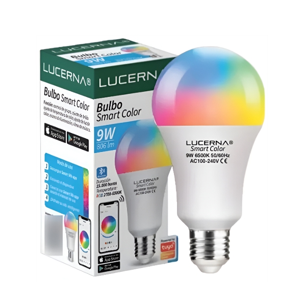 Lucerna Bombillo Bulbo Led 9W Ac100 Smart Color