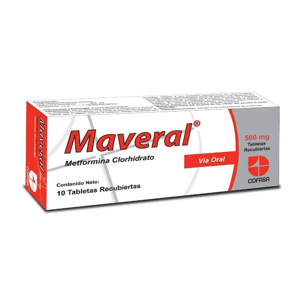 Maveral Metformina 500Mg X 10 Comprimidos Cofasa