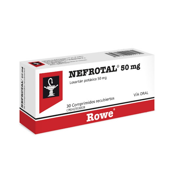 Nefrotal Losartán Potásico 50Mg X 30 Comprimidos Rowe