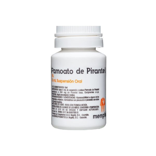 Pamoato De Pirantel Suspensión 5% 250Mg/5Ml X 15Ml Memphis
