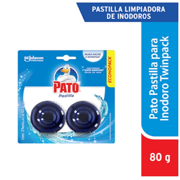 Pato Pastilla Limpiadora De Sanitarios X2 40G C/U Econopack