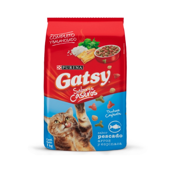 Purina Gatsy Pescado-Arroz-Espinaca 1Kg
