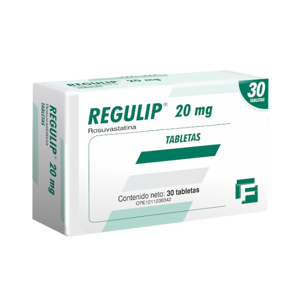 Regulip Rosuvastatina 20Mg X 30 Tabletas Farma