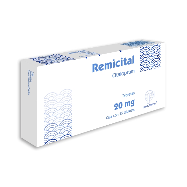 Remicital Citalopram 20Mg X 15 Tabletas Psicofarma