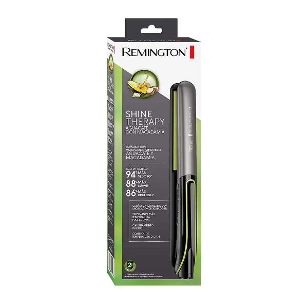 Remington Plancha Shine Therapy Aguacate Con Macadamia