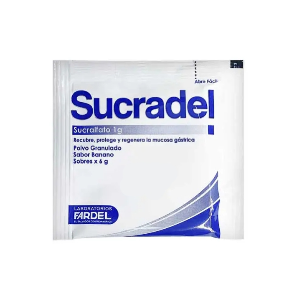 Sucradel Sucralfato 1Gr Sabor Banano X 1 Sobre 6Gr. Fardel