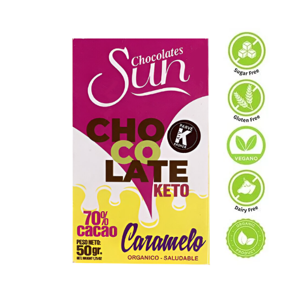Sun Chocolate Keto Caramelo Sin Azucar 50Gr