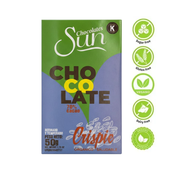 Sun Chocolate Keto Crispie Sin Azucar 50Gr