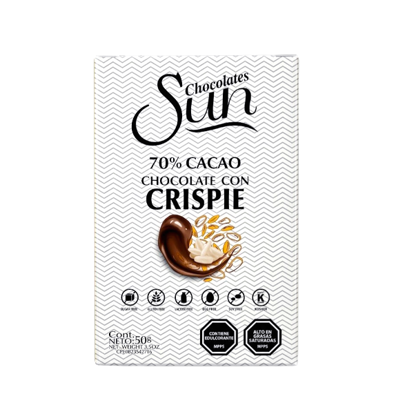 Sun Chocolate Keto Crispie Sin Azucar 50Gr