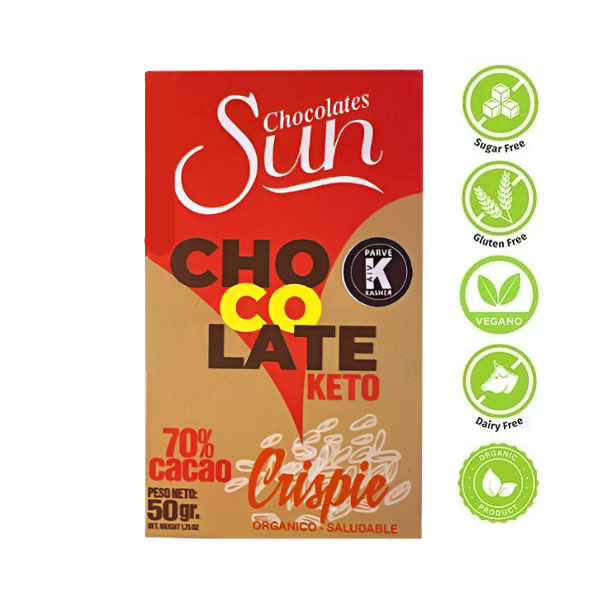 Sun Chocolate Keto Crispie Sin Azucar 50Gr
