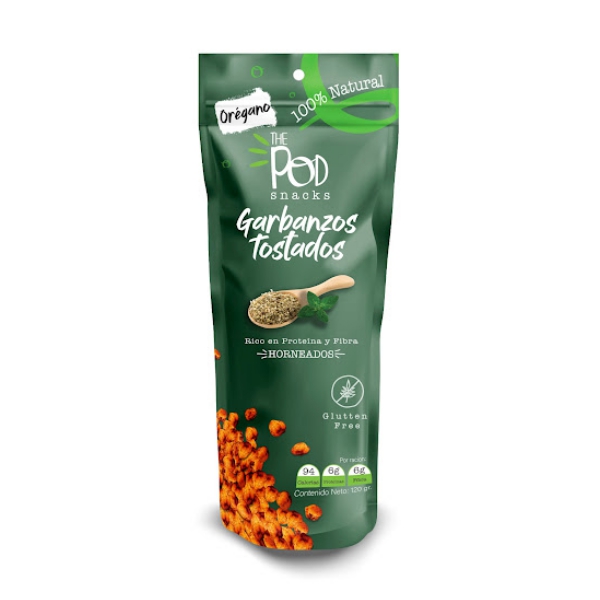 The Pod Snacks Garbanzos Tostados Oregano 30Gr