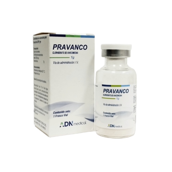 Vancomicina-Pravanco Ampolla 1Gr I.V Adn Medical - Farmadon - La ...