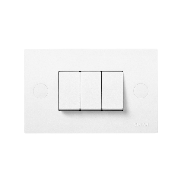 Vimar Interruptor Triple 120-250V/Blanco
