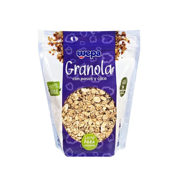 Wepa Granola Con Pasas Y Coco 200Gr