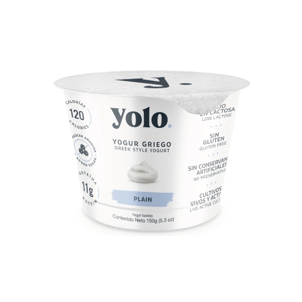 Yolo Yogurt Griego Plain X 150Gr Farmadon La Farmacia de la Esquina