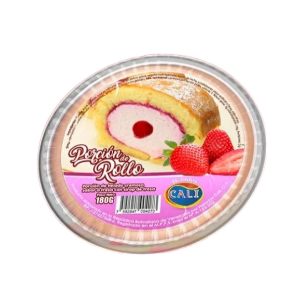 Cali Helado Porción Rollo Fresa 180Ml