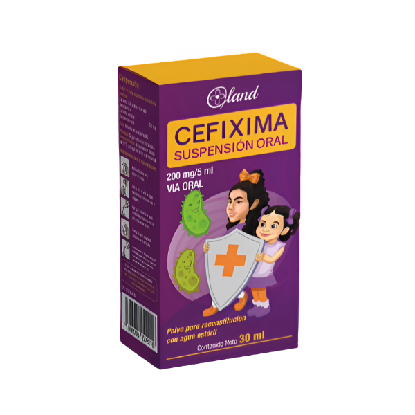 Cefixima Suspensión Polvo 200mg/5ml X 30Ml Land