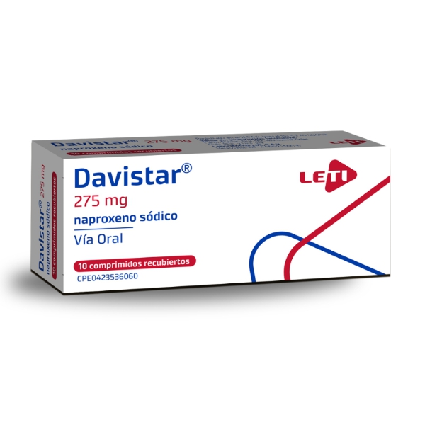 Davistar Naproxeno 275Mg X 10 Comprimidos Recubiertos Leti