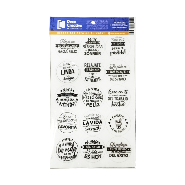Deco Creativo Stickers Surtido X 2 Cartilla.
