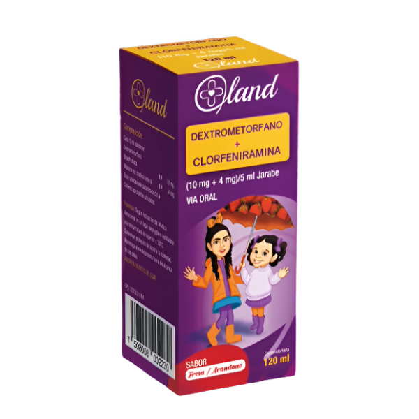 Dextrometorfano + Clorfeniramina Jarabe 10Mg/4Mg/5Ml X 120Ml Land