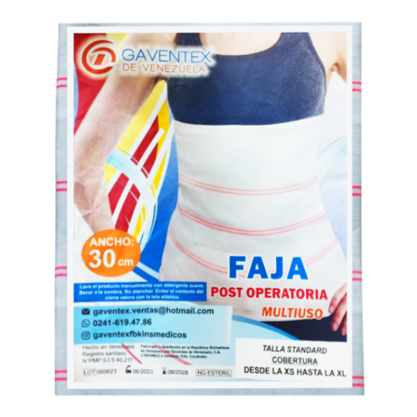 Faja Post Operatoria Multiuso Talla U Gaventex