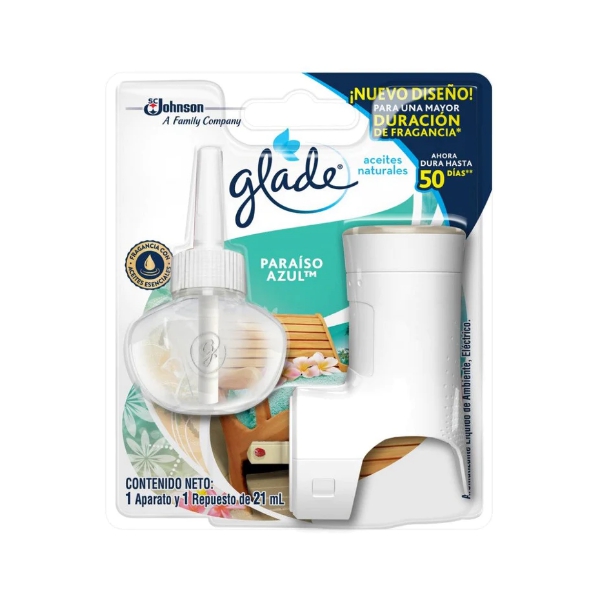 Glade Paraiso Azul 1 Aparato+ 1 Respuesto X 21Ml