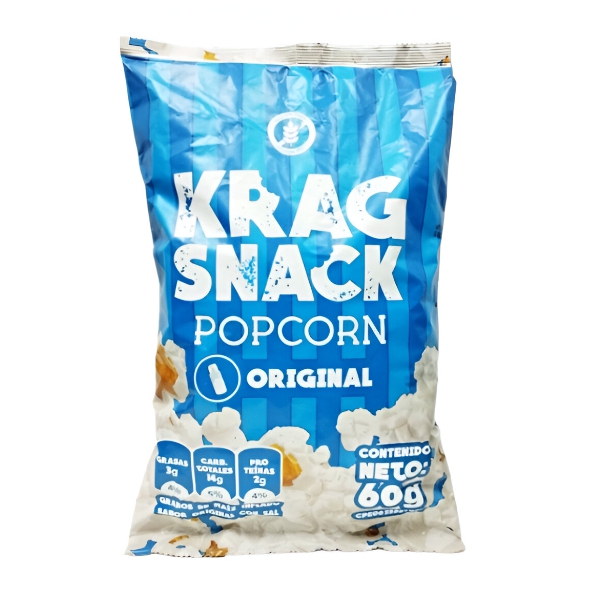 Krag Snack Popcorn/Cotufas Sabor Original.60Gr