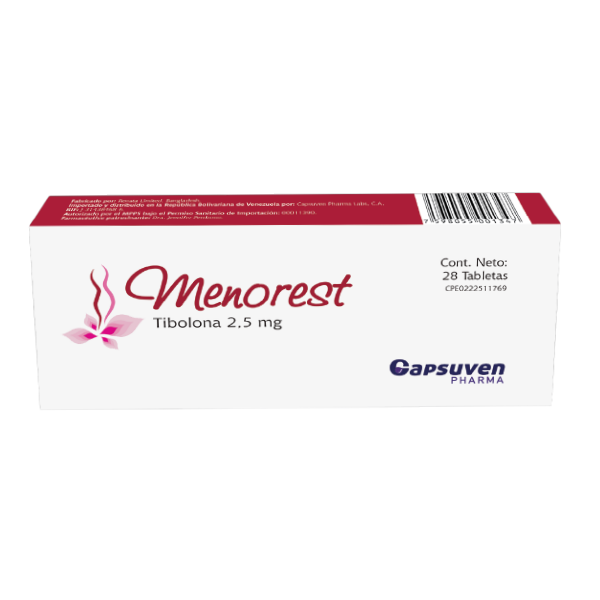 Menorest Tibolona 2.5Mg X 28 Tabletas Capsuven