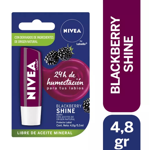Nivea Labial Blackberry Shine 4.8Gr.