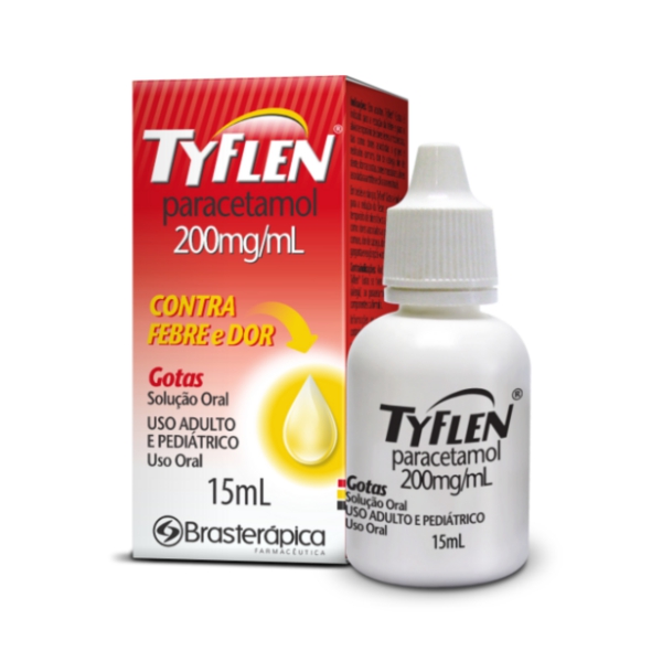 Tyflen Gotas Adulto/Pediátrico Paracetamol 200Mg/Ml X 15Ml. Brasterapica