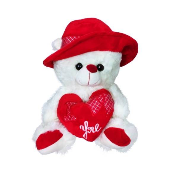 Peluche Oso Amor Con Asombrero 30Cm Jn-23-1123