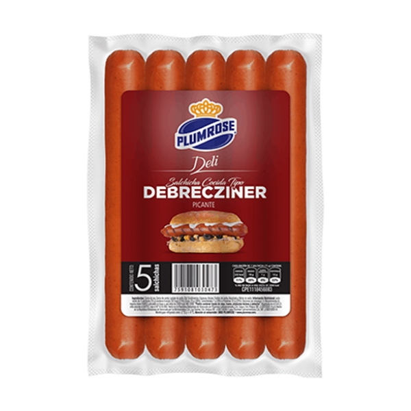 Plumrose Salchichas Deli Debrecziner Picante X 5 Unidades