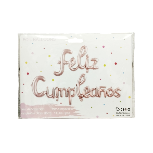 Set. Globos Feliz Cumpleaños Corrido Gfb-816