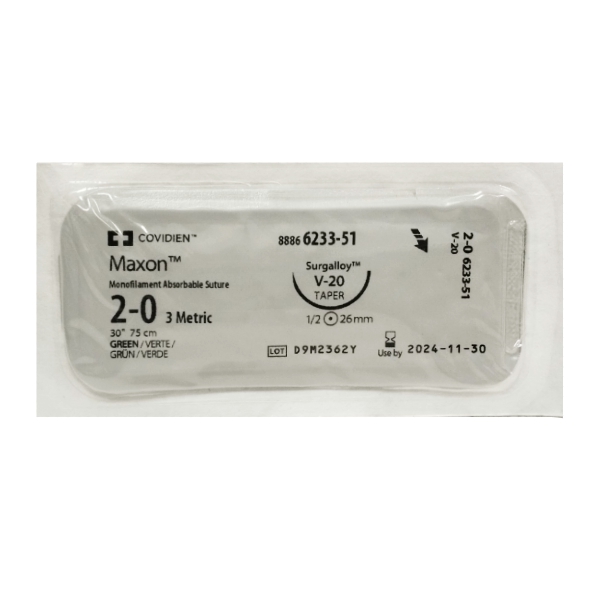 Sutura Pds Polidioxanona 2-0 Aguja Curva Absorbible 26Mm. Covidien