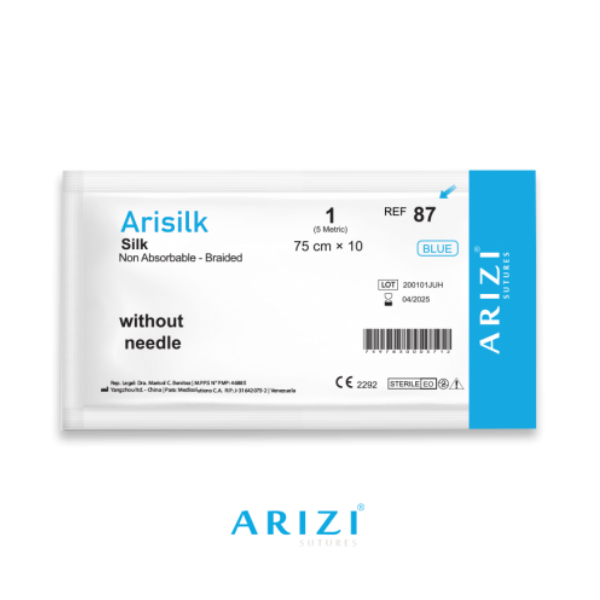 Sutura Seda Silk 1 Sin Aguja No Absorbible. 75Cm R-87 Arizi