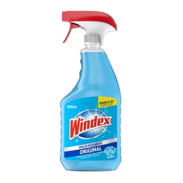 Windex Limpiador Líquido Para Vidrios Y Superficies 640Ml