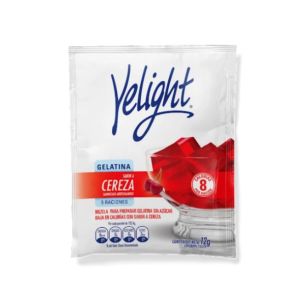 Yelight Gelatina Sabor A Cereza 12Gr.