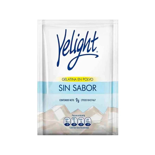 Yelight Gelatina Sin Sabor 9Gr.
