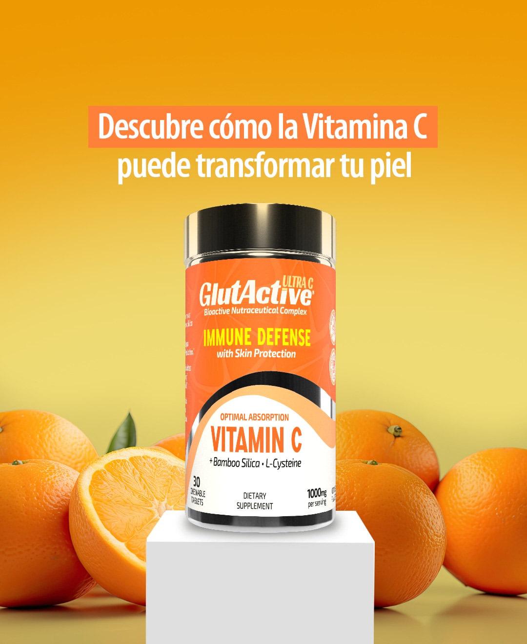 Glutactive Immune Defense-Vitamina C X 30 Tabletas - Imagen 3