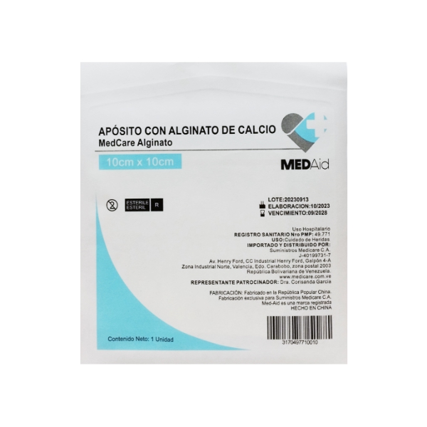 Aposito Alginato De Calcio (10Cmx10Cm) Medaid