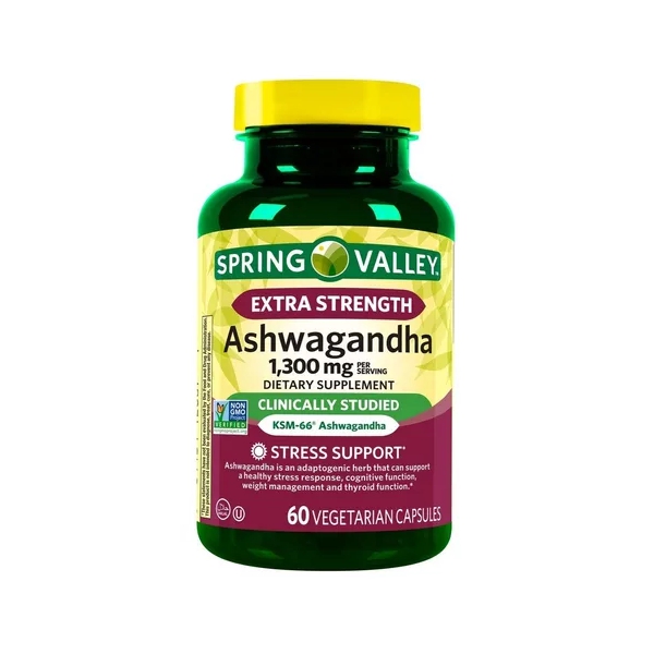 Ashwagandha 1300Mg X 60 Tabletas Spring Valley
