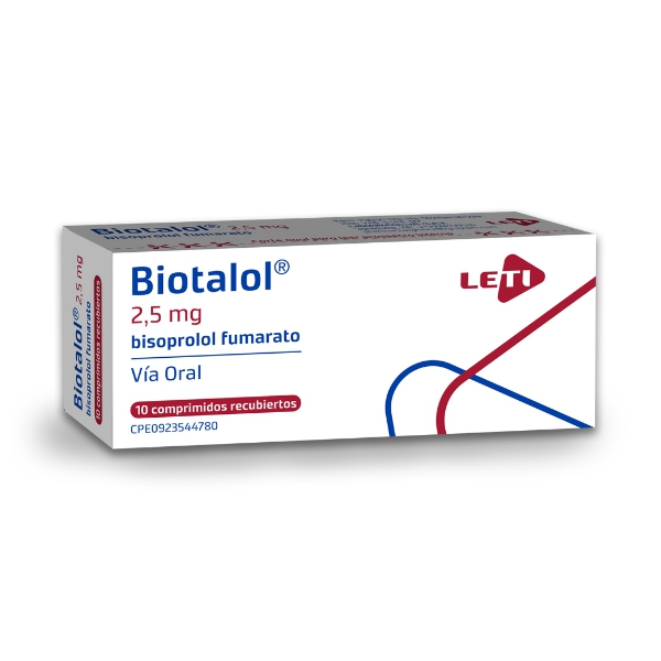 Biotalol Bisoprolol 2.5Mg X 10 Comprimidos Leti
