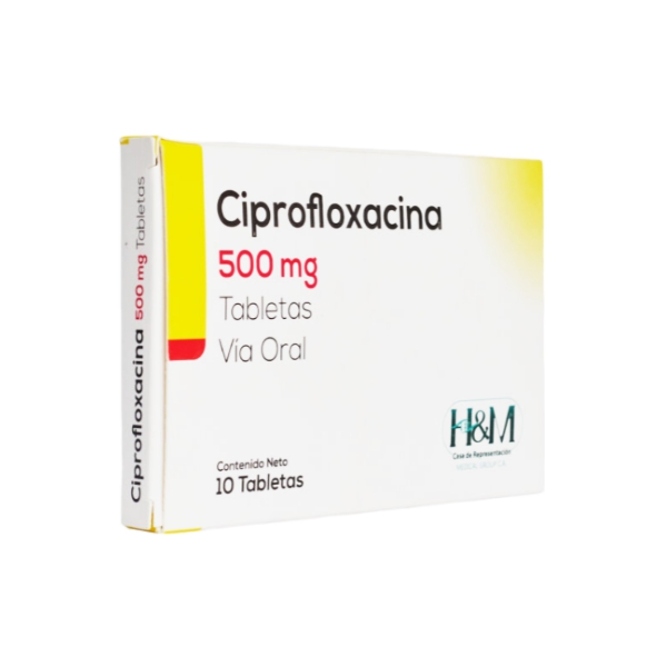Ciprofloxacina 500Mg X 10 Tabletas H&M