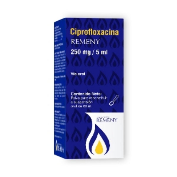 Ciprofloxacina Suspensión Pediatríca 250Mg/5Ml X 60Ml Remeny