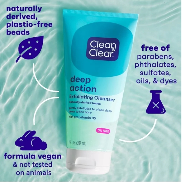 Clean&Clear Deep Action Exfoliating Cleanser 148Ml - Imagen 2