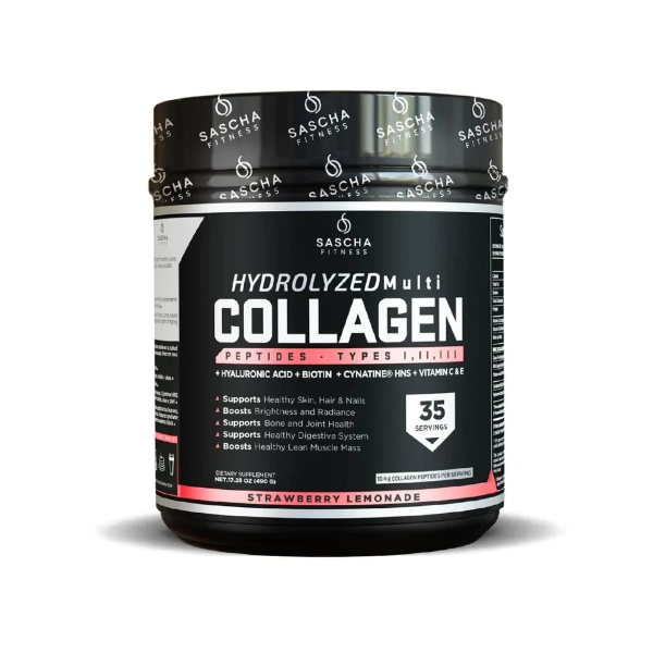 Collagen En Polvo Strawberry Lemon X 490Gr. Sascha Fitness
