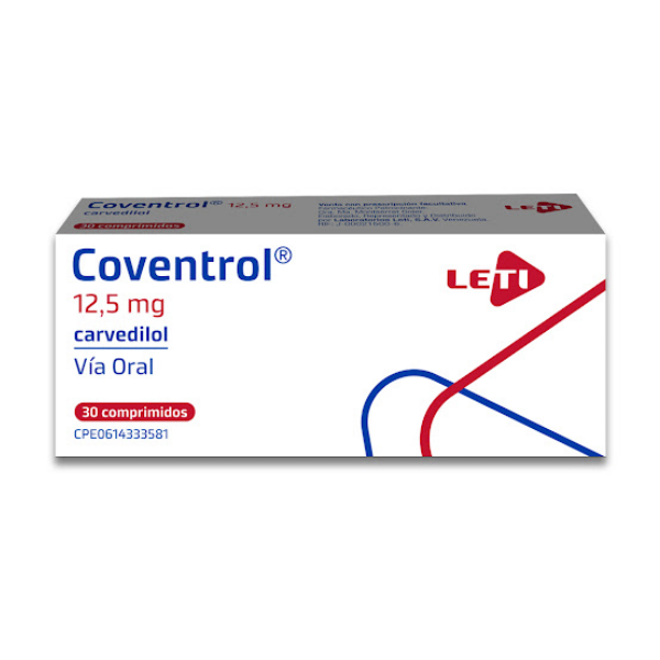 Coventrol Carvedilol 12.5Mg X 10 Comprimidos Leti
