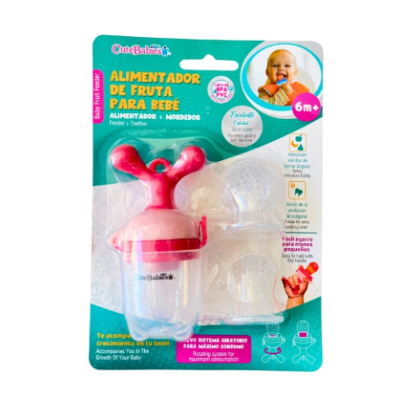 Cutebabies Alimentador De Fruta Para Bebe+Mordedor 6M+