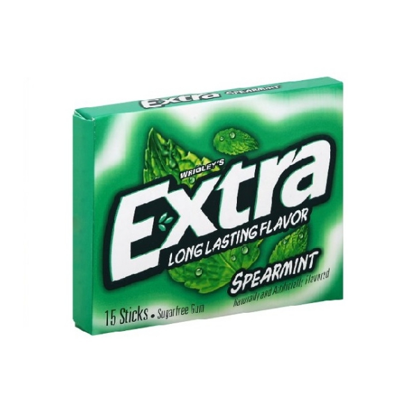 Extra Chicle Spearmint X15 Sticks.
